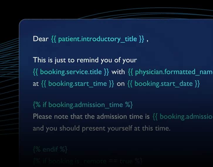 Customised templates.